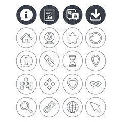 Web elements icons. Video and speech bubble.