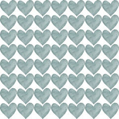 Set of watercolor hearts. Hand painted. Isolated objects perfect for Valentine's day card or romantic post cards.