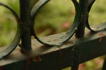 An elegant view of a fence