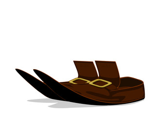 leprechaun's shoes on transparent background
