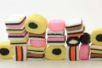 Stacked liquorice allsorts