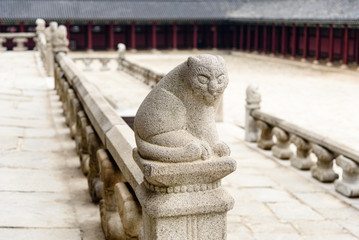 Korean Sculpture at Gyeongbokgung Palace in Seoul, South Korea.