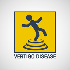 Vertigo disease logo vector icon design