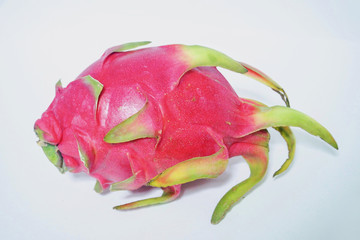 Isolated Dragon Fruit on White Background