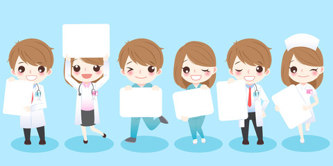 cartoon doctors take billboard
