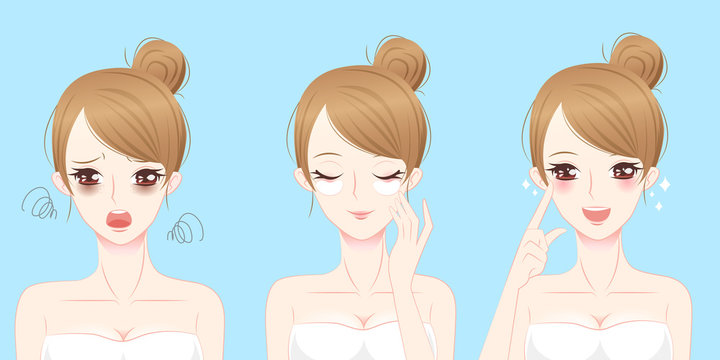 woman with eye mask problem