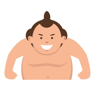 Sumo wrestler japanese icon vector illustration design