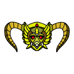 Dragon mask isolated