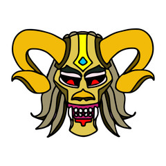 Dragon mask isolated