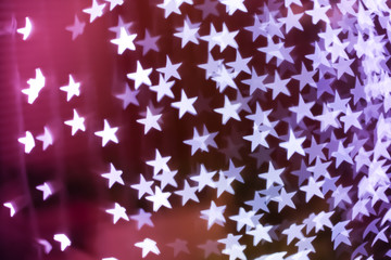 Star shaped blurred bokeh background
