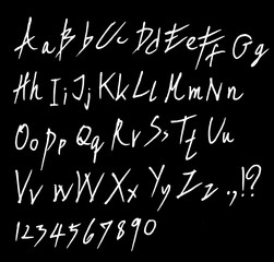 Fototapeta na wymiar Hand drawn alphabet letters Vector