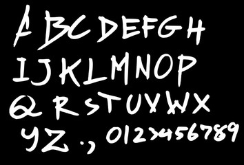Hand drawn alphabet letters Vector