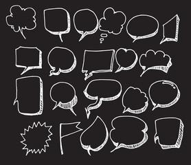 Vector of Hand Drawn Doodle Style Speech Bubbles