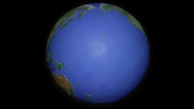 Seamless loop of centered globe