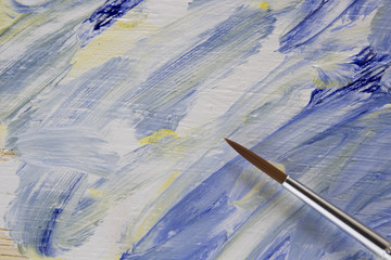 Fototapeta premium colorful abstract oil painting texture background, palette knife