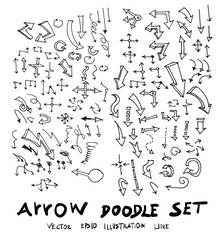 Vector hand drawn arrows set eps10