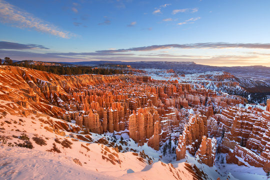 Winter Sunrise at Inspiration Point, Bryce Canyon National Park, UT