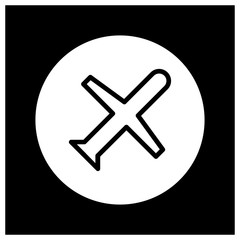 Obraz premium plane line vector icon