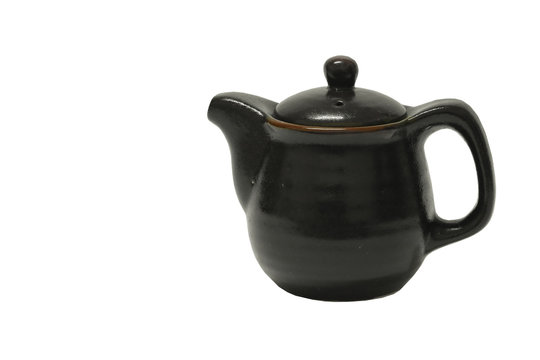 ceramic teapot isolated on a white background