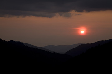 Sunset, Morton Overlook, Great Smoky Mtns NP
