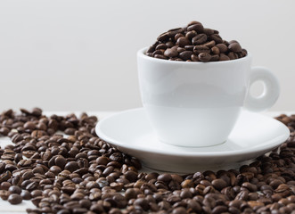 coffee beans on a white background