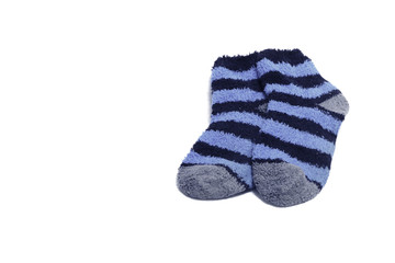 Pair of sock for clothing isolated on white background