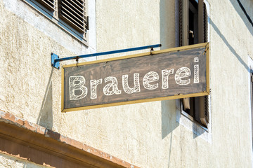Fototapeta premium Schild 116 - Brauerei