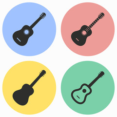 Naklejka premium Guitar icon set.