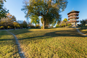 Patterson Park During Autumn in Baltimore, Maryland