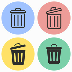 Bin icon set.