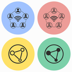 Network icon set.