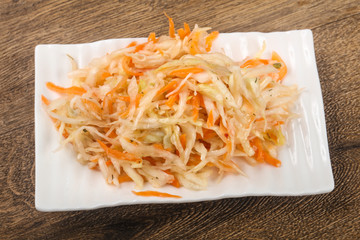 Raw pickled cabbage