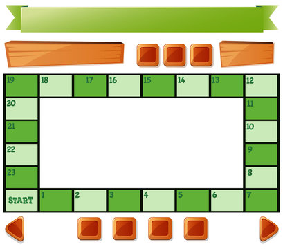 Boardgame template and buttons