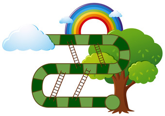 Boardgame template with ladders