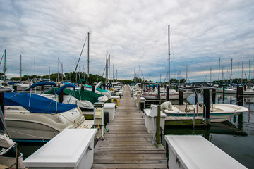 Warm Cloudy day in Havre De Grace, Maryland on the Board Walk