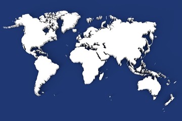 Naklejka premium world map 3D design