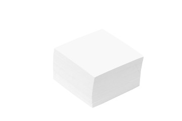 white note in form of the square on white background