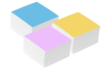 Color note in form of the square on white background