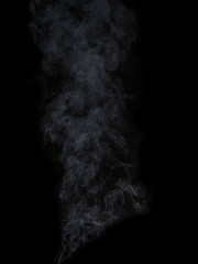 Smoke fragments on a black background