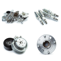 Various car parts necessary for vehicle service