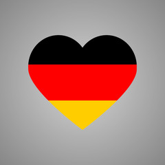 Germany flag heart
