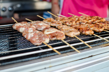 Pork BBQ Thai Style. Favorite to eat for Breakfast  with Sticky Rice. Cook by Grilled has risk to be Cancer.