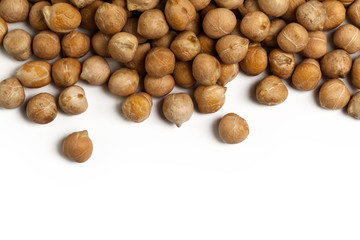 Soybeans isolated on white background