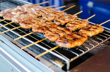 Pork BBQ Thai Style. Favorite to eat for Breakfast  with Sticky Rice. Cook by Grilled has risk to be Cancer.