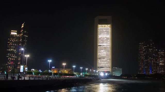 Abu Dhabi bridge traffic timelapse with pan