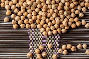 Macro shot of soybeans