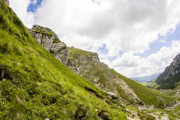 Obraz premium Landscape from Bucegi Mountains, part of Southern Carpathians in Romania