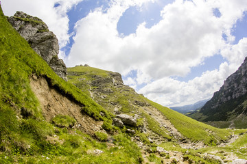 Landscape from Bucegi Mountains, part of Southern Carpathians in Romania