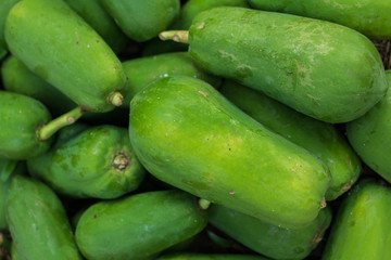 Fresh green papaya