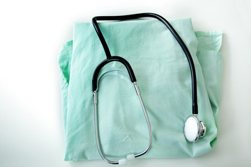 Doctor coat and stethoscope